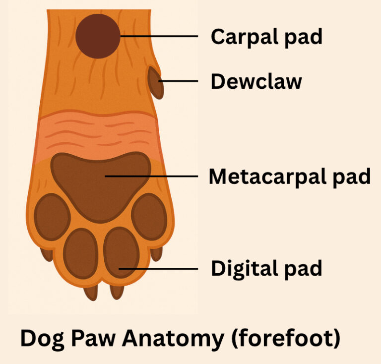 Dog Paw Anatomy and Footpad Care for Outdoor Adventures | dogpacking.com